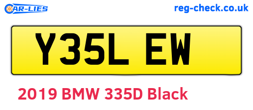 Y35LEW are the vehicle registration plates.