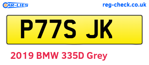 P77SJK are the vehicle registration plates.