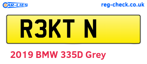 R3KTN are the vehicle registration plates.