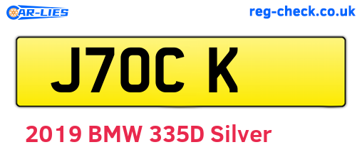 J7OCK are the vehicle registration plates.