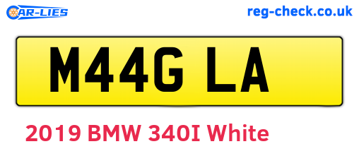 M44GLA are the vehicle registration plates.