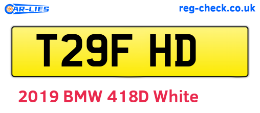 T29FHD are the vehicle registration plates.