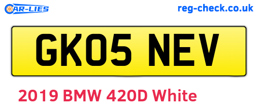 GK05NEV are the vehicle registration plates.