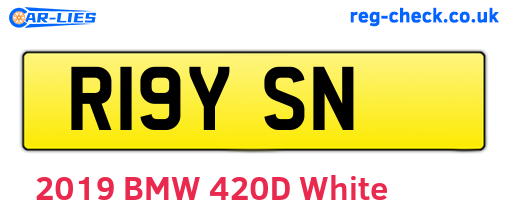 R19YSN are the vehicle registration plates.