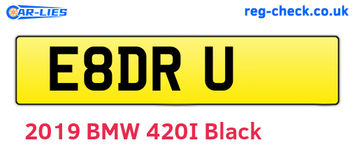 E8DRU are the vehicle registration plates.