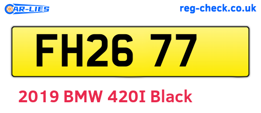FH2677 are the vehicle registration plates.