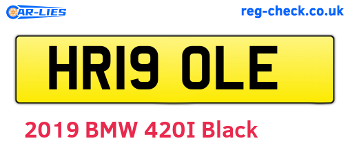 HR19OLE are the vehicle registration plates.