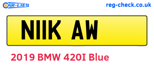 N11KAW are the vehicle registration plates.