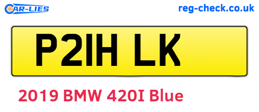 P21HLK are the vehicle registration plates.