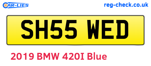 SH55WED are the vehicle registration plates.