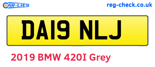 DA19NLJ are the vehicle registration plates.