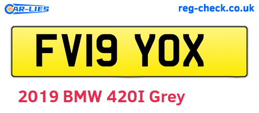 FV19YOX are the vehicle registration plates.