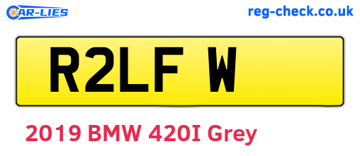 R2LFW are the vehicle registration plates.