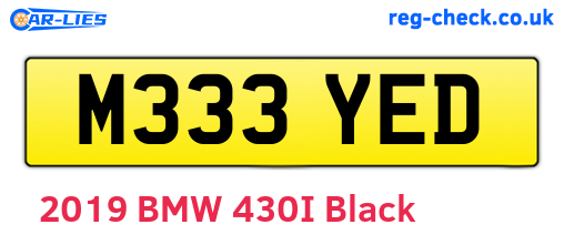 M333YED are the vehicle registration plates.
