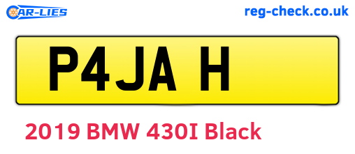 P4JAH are the vehicle registration plates.