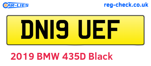 DN19UEF are the vehicle registration plates.