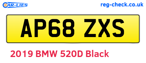AP68ZXS are the vehicle registration plates.