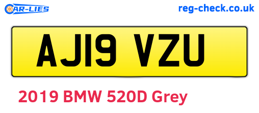 AJ19VZU are the vehicle registration plates.