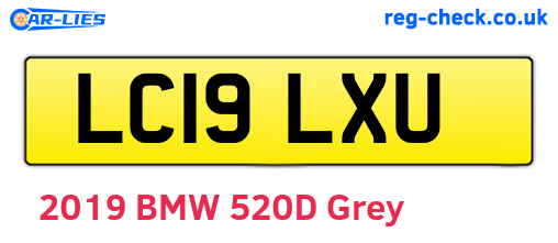 LC19LXU are the vehicle registration plates.