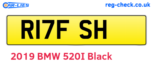 R17FSH are the vehicle registration plates.