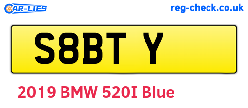 S8BTY are the vehicle registration plates.