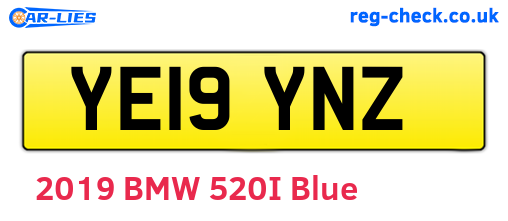 YE19YNZ are the vehicle registration plates.