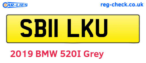 SB11LKU are the vehicle registration plates.