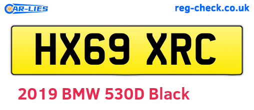 HX69XRC are the vehicle registration plates.