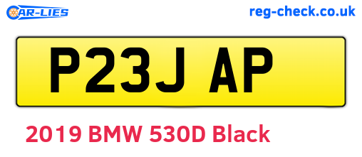 P23JAP are the vehicle registration plates.
