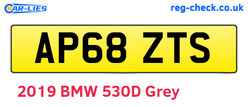 AP68ZTS are the vehicle registration plates.