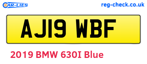 AJ19WBF are the vehicle registration plates.