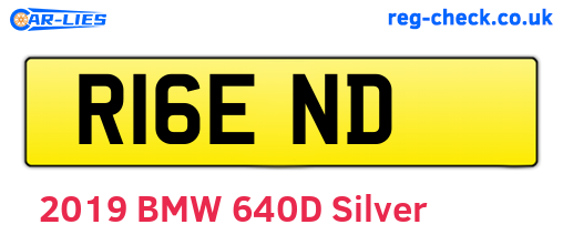 R16END are the vehicle registration plates.