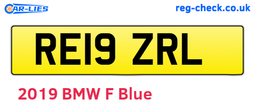 RE19ZRL are the vehicle registration plates.