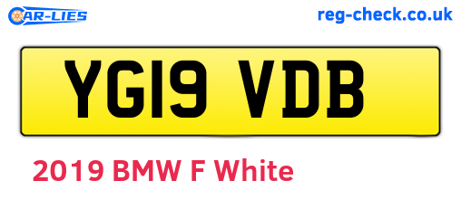 YG19VDB are the vehicle registration plates.