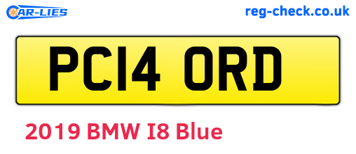 PC14ORD are the vehicle registration plates.