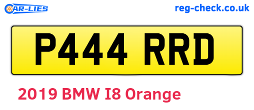 P444RRD are the vehicle registration plates.