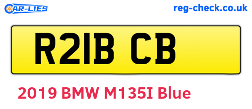 R21BCB are the vehicle registration plates.