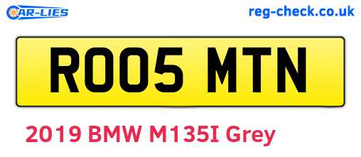 RO05MTN are the vehicle registration plates.