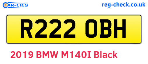R222OBH are the vehicle registration plates.
