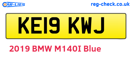 KE19KWJ are the vehicle registration plates.