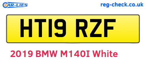HT19RZF are the vehicle registration plates.