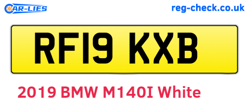 RF19KXB are the vehicle registration plates.