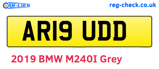 AR19UDD are the vehicle registration plates.