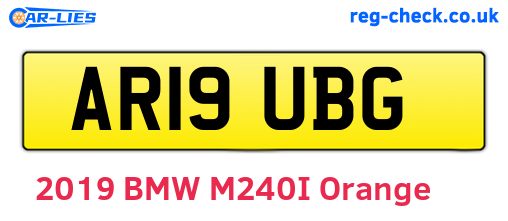 AR19UBG are the vehicle registration plates.