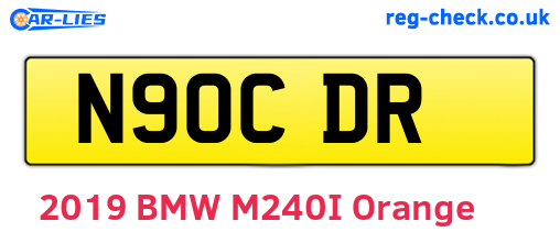 N90CDR are the vehicle registration plates.