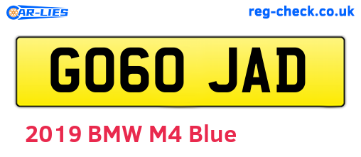 GO60JAD are the vehicle registration plates.