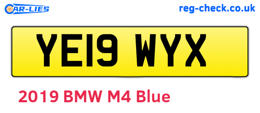 YE19WYX are the vehicle registration plates.