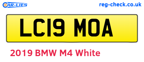 LC19MOA are the vehicle registration plates.