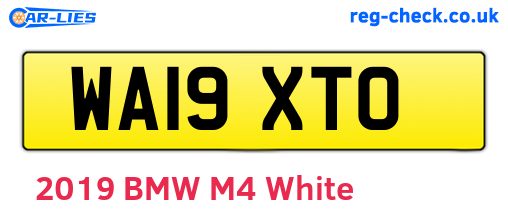 WA19XTO are the vehicle registration plates.