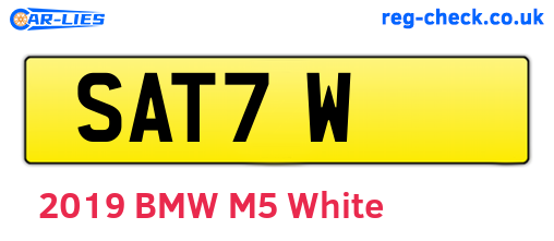 SAT7W are the vehicle registration plates.